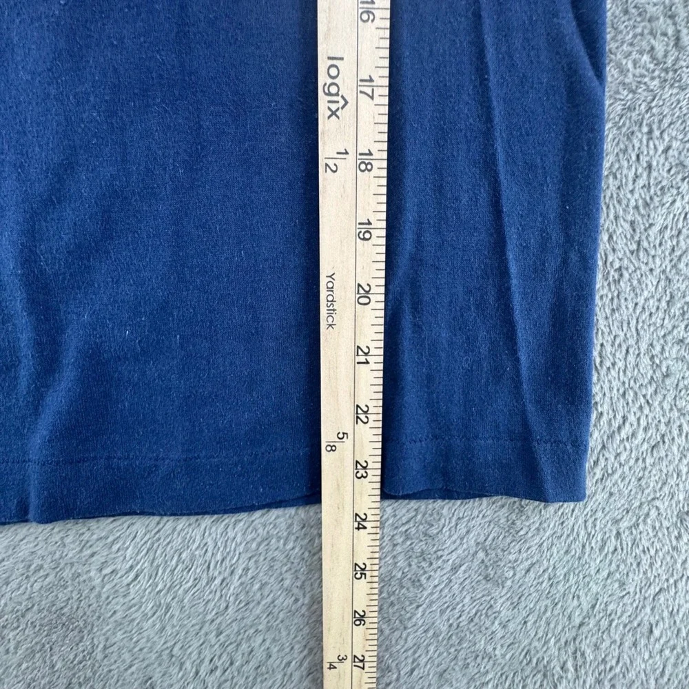 Tee Jays Long Sleeve T-Shirt Mens L Navy Blue‎ Excellent I Bleed Bear Blood USA
